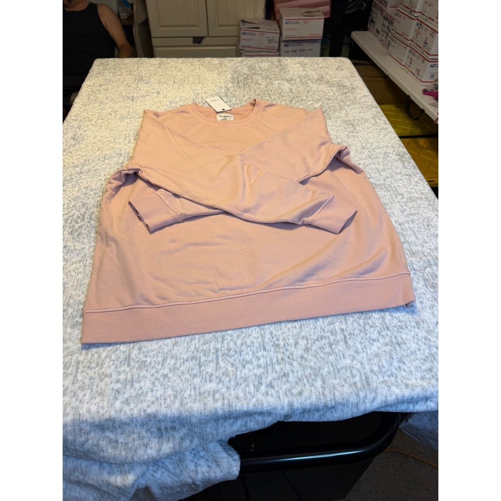 Goodfellow & Co Mens Crewneck Sweatshirt Long Sleeve Pullover Pink Size L NWT